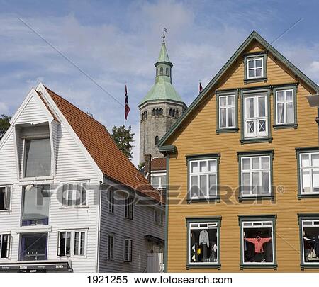 Harbor-Side Wooden Warehouses (Converted Into Shops And Restaurants) And Valberg Tower, Stavanger, Norway View Large Photo Image Stock Photography - Harbor-Side Wooden Warehouses (Converted Into Shops And Restaurants) And Valberg Tower, Stavanger, Norway. Fotosearch