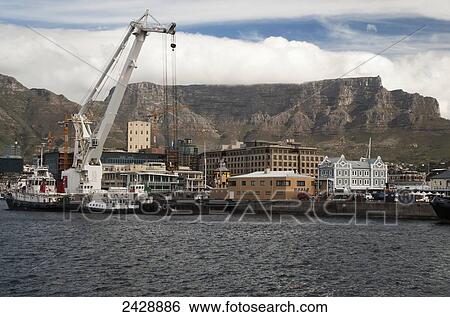 Stock Photograph - Harbour at the Victoria & Alfred Waterfront; Cape Town, South Africa. Fotosearch