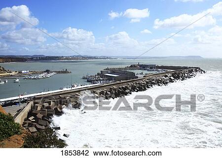 Stock Image - Harbour, Conil De La Frontera; Costa De La Luz, Cadiz, Spain. Fotosearch