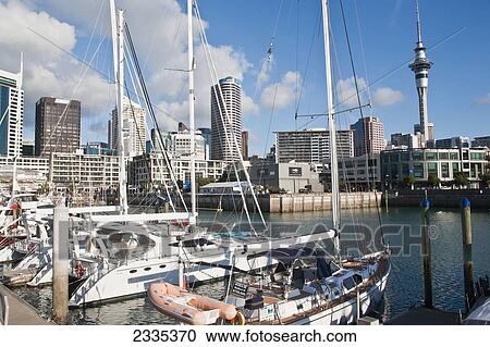 Stock Image - Harbour; New Zealand. Fotosearch