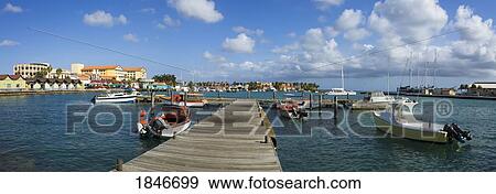 Stock Photo - Harbour; Oranjestad, Aruba Island, Kingdom Of The Netherlands. Fotosearch