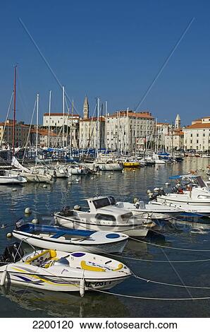 Harbour; Piran, Primorska Region, Slovenia View Large Photo Image Stock Image - Harbour; Piran, Primorska Region, Slovenia. Fotosearch