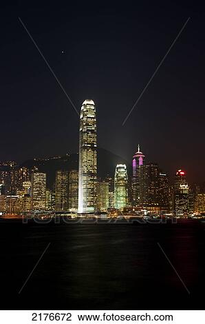 Harbour Skyline, Dusk, Hong Kong View Large Photo Image Stock Image - Harbour Skyline, Dusk, Hong Kong. Fotosearch
