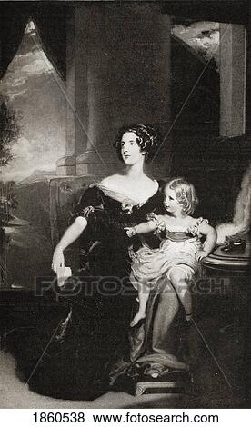 Stock Photo - Harriet, Duchess Of Sutherland, 1806-1868. First Mistress Of The Robes To Queen Victoria. From A Painting By Sir T. Lawrence At Stafford House. From The Book V. R. I. Her Life And Empire By The Marquis Of Lorne, K. T. Now His Grace The Duke Of Argyll.. Fotosearch