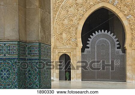 Stock Image - Hassan Ii Mosque, Detail. Fotosearch