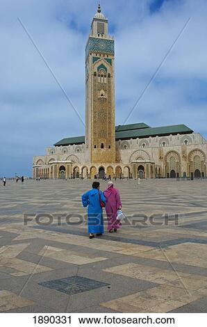 Hassan Ii Mosque View Large Photo Image Stock Image - Hassan Ii Mosque. Fotosearch
