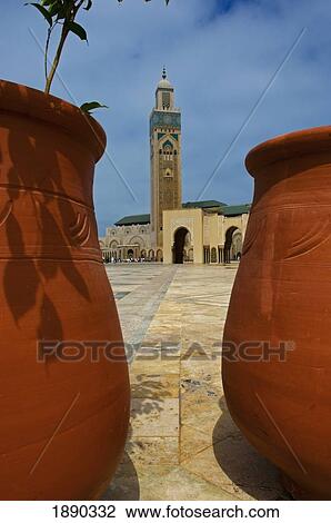 Hassan Ii Mosque View Large Photo Image Stock Image - Hassan Ii Mosque. Fotosearch