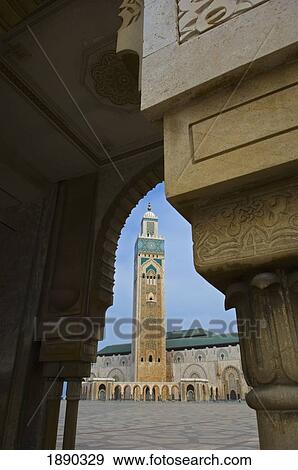 Hassan Ii Mosque View Large Photo Image Stock Photo - Hassan Ii Mosque. Fotosearch