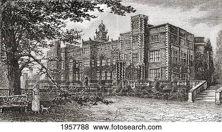 Hatfield House, Hatfield, Hertfordshire, England In The Late 19Th Century. From Our Own Country Published 1898. View Large Photo Image Stock Photo - Hatfield House, Hatfield, Hertfordshire, England In The Late 19Th Century. From Our Own Country Published 1898.. Fotosearch