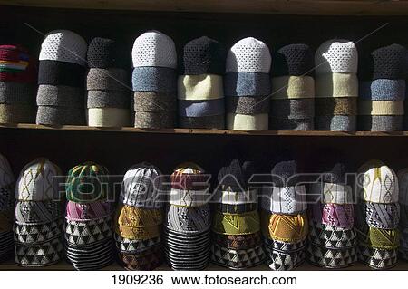 Hats For Sale At Market, Medina, Fes, Morocco View Large Photo Image Stock Photograph - Hats For Sale At Market, Medina, Fes, Morocco. Fotosearch