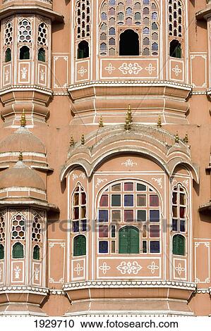 Stock Image - Hawa Mahal City Palace, Jaipur's most distinctive landmark, Jaipur, Rajasthan State, India. ÃƒÆ’Ã…Â Asia. ÃƒÆ’Ã…Â . Fotosearch