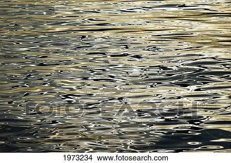 Picture - Hawaii, Big Island, Abstract View Of Colorful Reflections On Calm Water.. Fotosearch