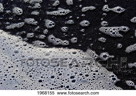 Hawaii, Big Island, Abstract View Of Surf Foam. View Large Photo Image Stock Photography - Hawaii, Big Island, Abstract View Of Surf Foam.. Fotosearch