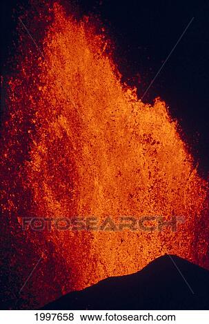 Hawaii, Big Island, Close-Up Of Fountaining Kilauea Volcano Eruption A26F View Large Photo Image Stock Photo - Hawaii, Big Island, Close-Up Of Fountaining Kilauea Volcano Eruption A26F. Fotosearch