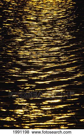 Stock Photo - Hawaii, Big Island, Hapuna Beach State Park, Sunset Swells. Fotosearch