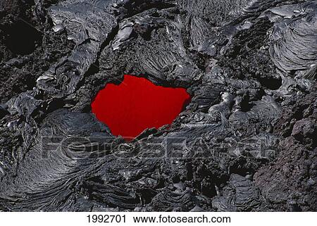 Hawaii, Big Island, Hawaii Volcanoes National Park, Molten Lava Seen Through Hole In Lava Tube. View Large Photo Image Stock Image - Hawaii, Big Island, Hawaii Volcanoes National Park, Molten Lava Seen Through Hole In Lava Tube.. Fotosearch
