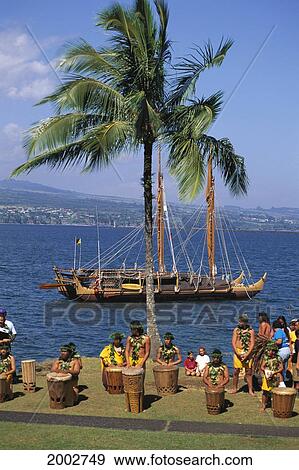 Hawaii, Big Island, Hilo, Harbor Pre-Sail Ceremonies For Sailing Canoe, Hokulea No Commercial Use View Large Photo Image Stock Photo - Hawaii, Big Island, Hilo, Harbor Pre-Sail Ceremonies For Sailing Canoe, Hokulea No Commercial Use. Fotosearch