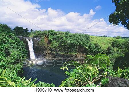 Hawaii, Big Island, Hilo, Wailuku River State Park, Rainbow Falls, Rainbow In Mist Of Waterfall. View Large Photo Image Stock Image - Hawaii, Big Island, Hilo, Wailuku River State Park, Rainbow Falls, Rainbow In Mist Of Waterfall.. Fotosearch