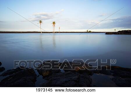 Stock Photography - Hawaii, Big Island, Kiholo Bay Pond.. Fotosearch