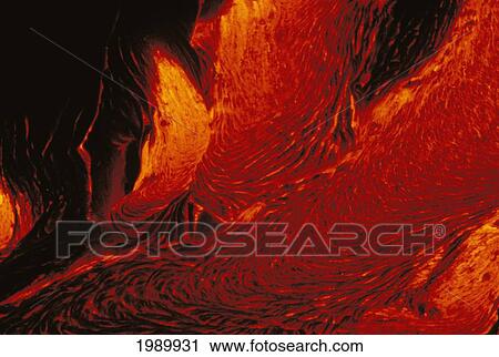 Hawaii, Big Island, Kilauea Volcano, Glowing Lava Flow View Large Photo Image Stock Image - Hawaii, Big Island, Kilauea Volcano, Glowing Lava Flow. Fotosearch