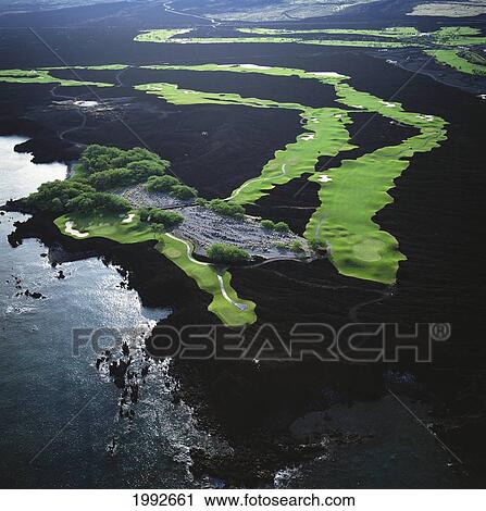 Hawaii, Big Island, Kohala Coast, Francis I'i Brown Golf Course, South Course, #6, 7, 8 Holes, Aerial View View Large Photo Image Stock Image - Hawaii, Big Island, Kohala Coast, Francis I'i Brown Golf Course, South Course, #6, 7, 8 Holes, Aerial View. Fotosearch