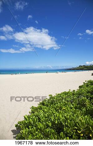 Stock Photo - Hawaii, Big Island, Kohala Coast, Hapuna Beach.. Fotosearch