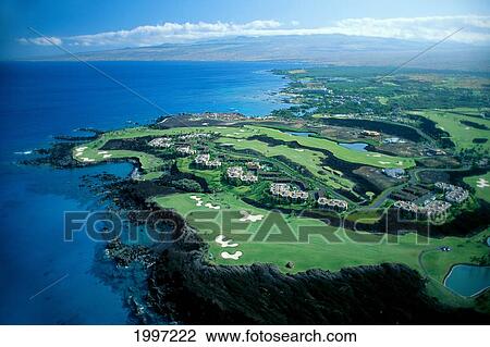 Hawaii, Big Island, Kohala, Mauna Lani Resort Golf Course Aerial Along Coast View Large Photo Image Stock Image - Hawaii, Big Island, Kohala, Mauna Lani Resort Golf Course Aerial Along Coast. Fotosearch