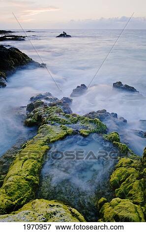 Hawaii, Big Island, Kona Coast, Kua Bay Pacific Shoreline Rock Formation. View Large Photo Image Stock Photo - Hawaii, Big Island, Kona Coast, Kua Bay Pacific Shoreline Rock Formation.. Fotosearch