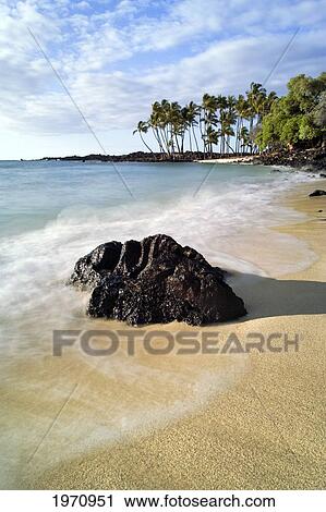 Hawaii, Big Island, Kona Coast, Mahai'ula Beach Park Shoreline Surf. View Large Photo Image Stock Image - Hawaii, Big Island, Kona Coast, Mahai'ula Beach Park Shoreline Surf.. Fotosearch