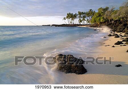 Hawaii, Big Island, Kona Coast, Mahai'ula Beach Park Shoreline Surf. View Large Photo Image Stock Image - Hawaii, Big Island, Kona Coast, Mahai'ula Beach Park Shoreline Surf.. Fotosearch