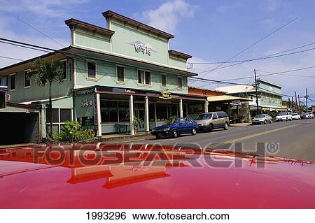Hawaii, Big Island, Local Stores In Town Of Hawi View Large Photo Image Stock Photograph - Hawaii, Big Island, Local Stores In Town Of Hawi. Fotosearch