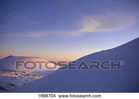 Hawaii, Big Island, Mauna Kea, Snow Covered Craters, Sunset Light B1559 View Large Photo Image Picture - Hawaii, Big Island, Mauna Kea, Snow Covered Craters, Sunset Light B1559. Fotosearch