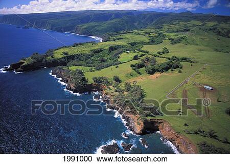 Hawaii, Big Island, North Kohala, Aerial View Of Rugged Kohala Coast View Large Photo Image Stock Image - Hawaii, Big Island, North Kohala, Aerial View Of Rugged Kohala Coast. Fotosearch