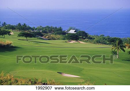 Hawaii, Big Island, South Kona, Hokulea Golf Course. View Large Photo Image Stock Photo - Hawaii, Big Island, South Kona, Hokulea Golf Course.. Fotosearch