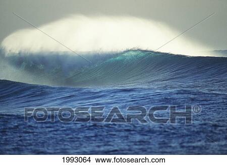 Picture - Hawaii, Big Wave, Soft White Spray.. Fotosearch