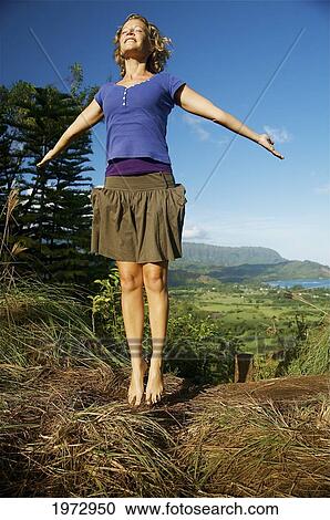 Stock Image - Hawaii, Kauai, Hanalei, Portrait Of A Beautiful Woman.. Fotosearch