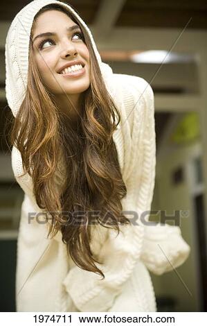 Stock Image - Hawaii, Kauai, Headshot Of Attractive Young Woman.. Fotosearch