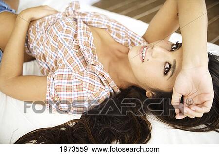 Stock Photo - Hawaii, Kauai, Headshot Of Attractive Young Woman.. Fotosearch