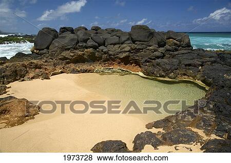 Hawaii, Kauai, Kauapea Beach (Secret Beach). View Large Photo Image Stock Photo - Hawaii, Kauai, Kauapea Beach (Secret Beach).. Fotosearch