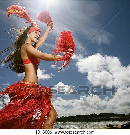 Hawaii, Kauai, Kealia, Beautiful Hawaiian Girl Dancing Hula On Ocean Shoreline. View Large Photo Image Stock Photography - Hawaii, Kauai, Kealia, Beautiful Hawaiian Girl Dancing Hula On Ocean Shoreline.. Fotosearch