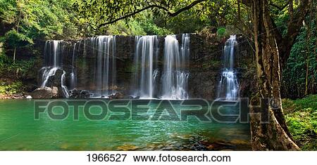 Stock Photo - Hawaii, Kauai, Kilauea Falls.. Fotosearch