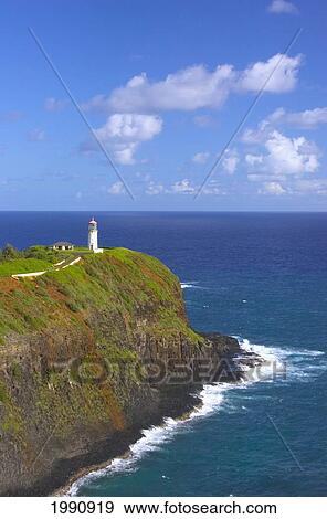 Hawaii, Kauai, Kilauea Point Lighthouse At Kilauea National Wildlife Refuge View Large Photo Image Stock Photo - Hawaii, Kauai, Kilauea Point Lighthouse At Kilauea National Wildlife Refuge. Fotosearch