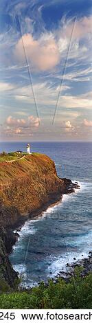 Stock Photography - Hawaii, Kauai, Kilauea Point Lighthouse At Kilauea National Wildlife Refuge. Fotosearch