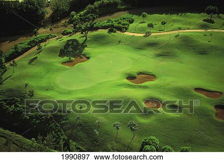 Hawaii, Kauai, Lihue, Kauai Lagoons Resort, Kiele Golf Course View Large Photo Image Stock Photo - Hawaii, Kauai, Lihue, Kauai Lagoons Resort, Kiele Golf Course. Fotosearch