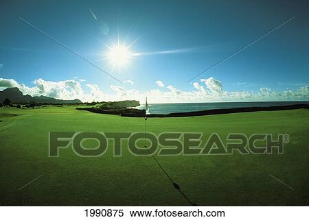 Stock Photography - Hawaii, Kauai, Lihue, Kauai Lagoons Resort, Kiele Golf Course. Fotosearch