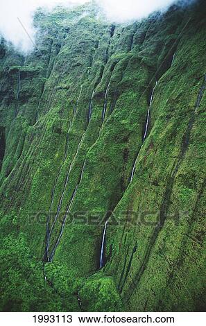 Stock Image - Hawaii, Kauai, Mt. Waialeale, Wettest Spot On The Island.. Fotosearch