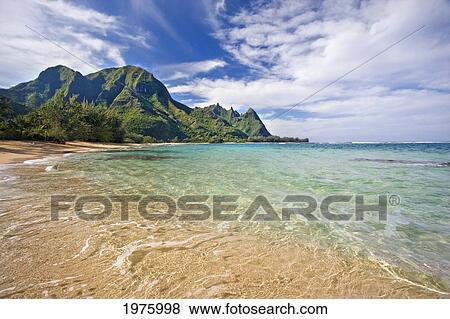 Hawaii, Kauai, North Shore, Tunnels Beach, Bali Hai Point. View Large Photo Image Stock Photo - Hawaii, Kauai, North Shore, Tunnels Beach, Bali Hai Point.. Fotosearch