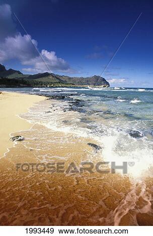 Hawaii, Kauai, Poipu, Shipwrecks Beach, White Sands, Shoreline Water View Large Photo Image Stock Photo - Hawaii, Kauai, Poipu, Shipwrecks Beach, White Sands, Shoreline Water. Fotosearch