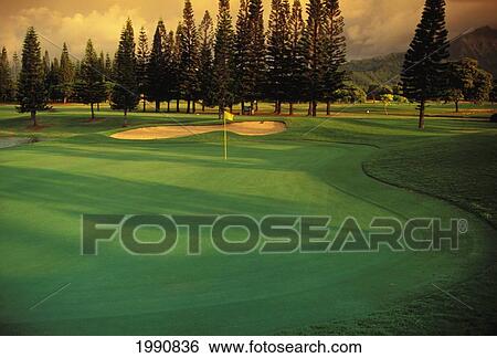 Hawaii, Kauai, Princeville Resort, Lake Golf Course View Large Photo Image Stock Photograph - Hawaii, Kauai, Princeville Resort, Lake Golf Course. Fotosearch