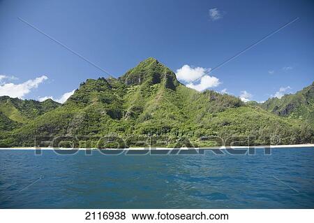 Hawaii, Kauai, The Na Pali coastline, View from the ocean. View Large Photo Image Stock Photo - Hawaii, Kauai, The Na Pali coastline, View from the ocean.. Fotosearch